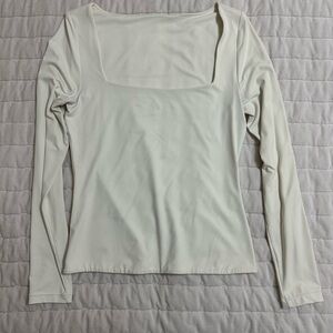Cream Long Sleeve Top